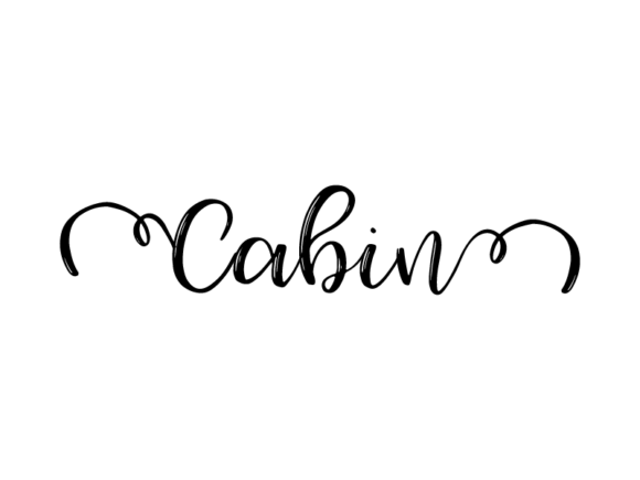 Cabin Lettering: Monochrome Graphics for Print Templates