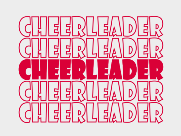 Cheerleader SVG Cut File: Graphics for Print Templates