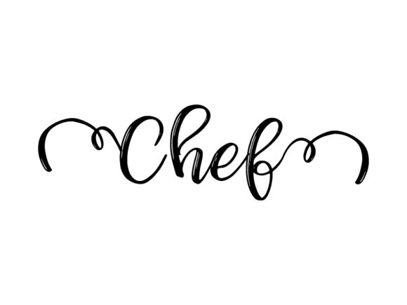 Chef Lettering: Monochrome Graphics for Print Templates