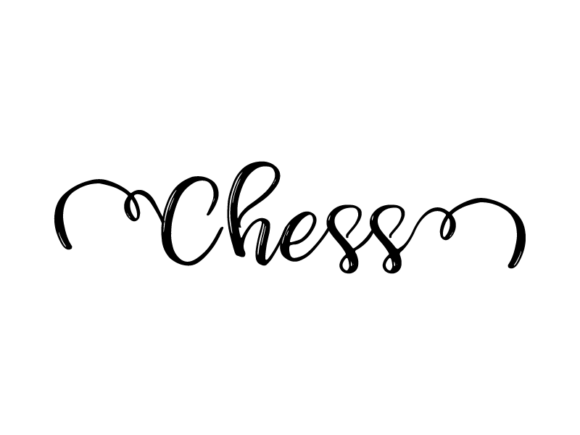 Chess Lettering: Monochrome Graphics for Print Templates