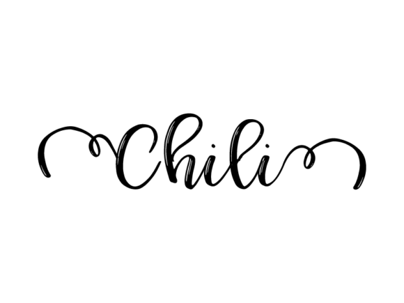Chili Lettering: Monochrome Graphics for Print Templates