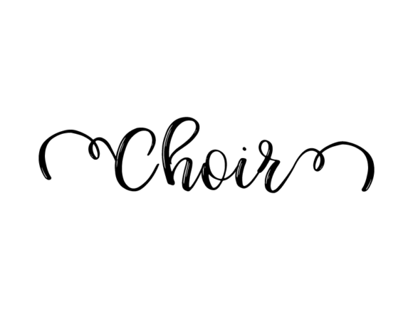 Choir Lettering: Monochrome Graphics for Print Templates