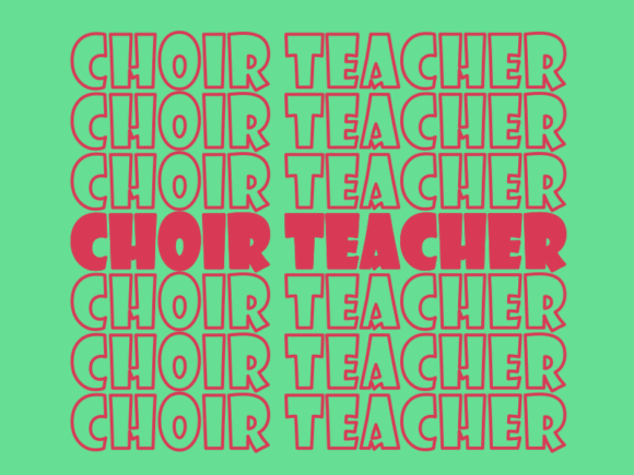 Choir Teacher SVG Cut File: Graphics for Print Templates