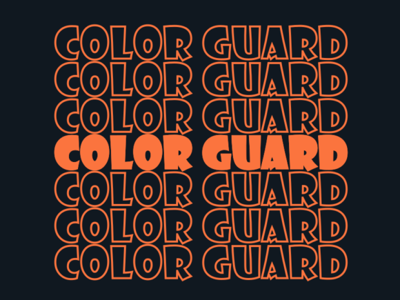 Color Guard SVG Cut File: Graphics & Print Templates