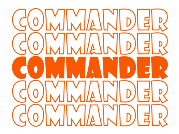 Commander SVG Cut File: Graphics for Print Templates