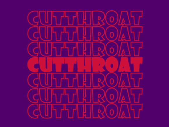 Cutthroat SVG Cut File: Graphics for Bold Print Templates