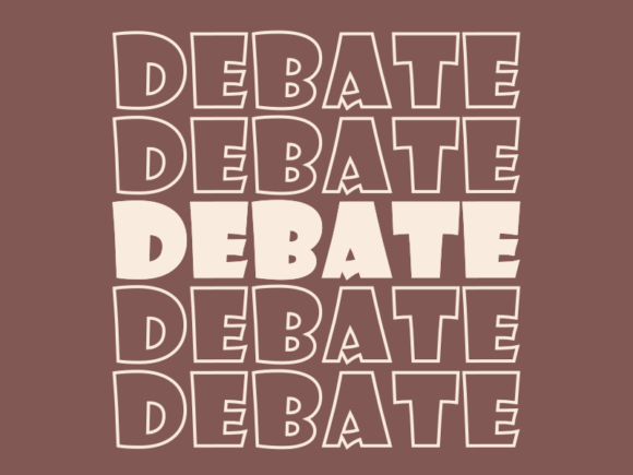 Debate SVG Cut File: Graphics for Print Templates