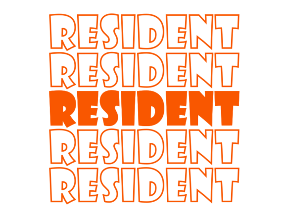 Resident SVG Cut File: Graphics for Print Templates