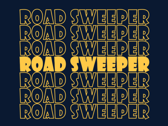 Road Sweeper SVG Cut File: Graphics for Print Templates