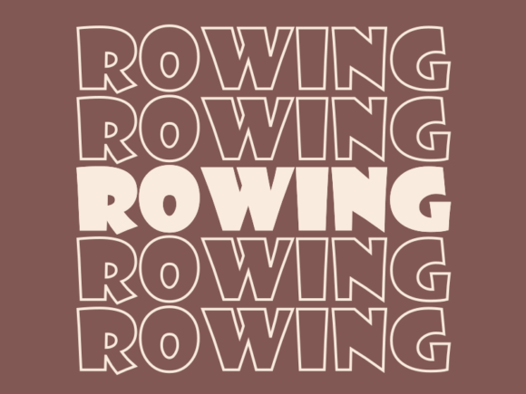 Rowing SVG Cut File: Graphics for Print Templates