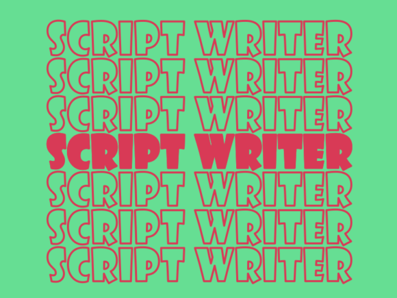 Script Writer SVG Cut File: Graphics for Print Templates