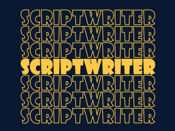 Scriptwriter SVG Cut File: Graphics for Print Templates