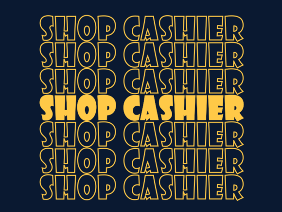 Shop Cashier SVG Cut File: Graphics for Print Templates