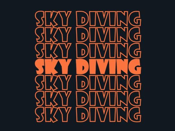 Sky Diving SVG Cut File: Graphics for Print Templates