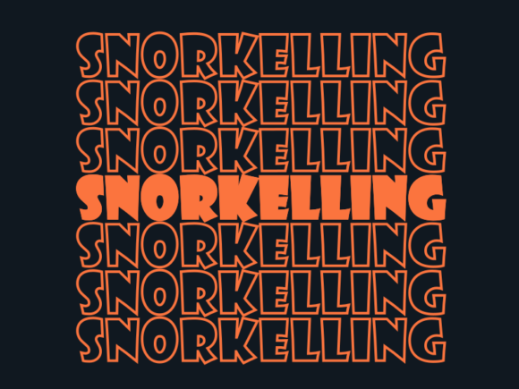 Snorkelling SVG Cut File: Graphics for Print Templates