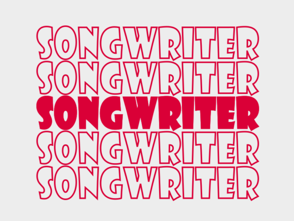 Songwriter SVG Cut File: Graphics for Print Templates