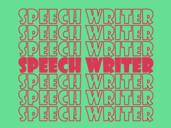 Speech Writer SVG Cut File: Graphics for Print Templates