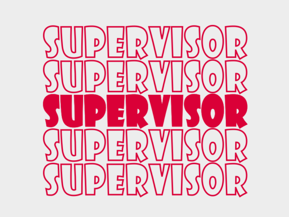 Supervisor SVG Cut File: Graphics & Print Templates