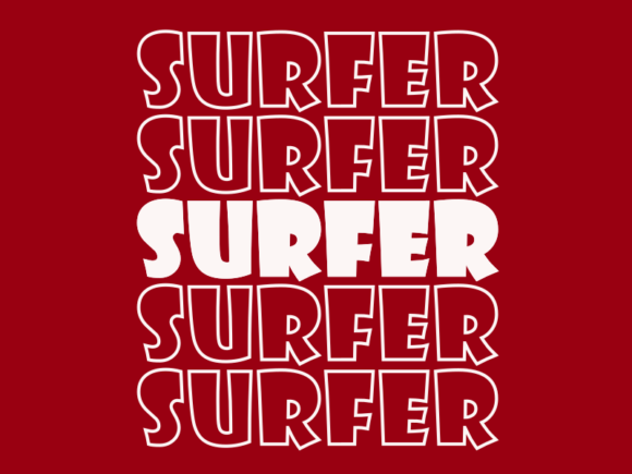 Surfer SVG Cut File: Graphics for Print Templates