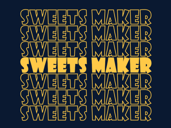 Sweets Maker SVG Cut File: Graphics for Print Templates