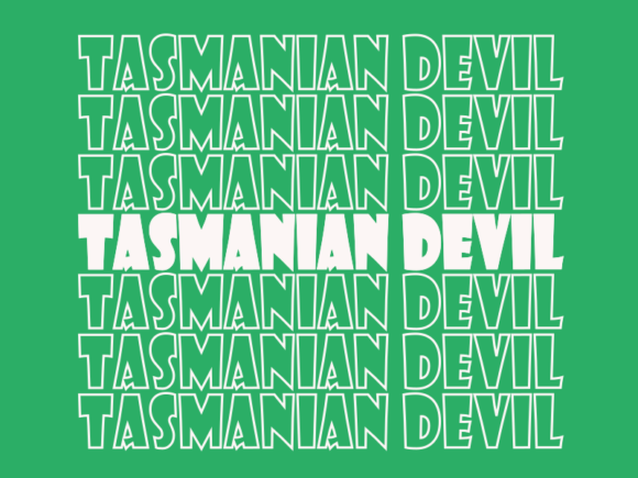 Tasmanian Devil SVG Cut File: Graphics for Bold Print Templates