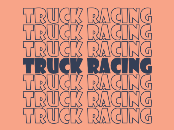 Truck Racing SVG Cut File: Graphics for Print Templates