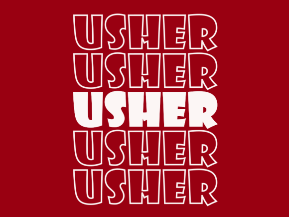 Usher SVG Cut File: Graphics for Print Templates