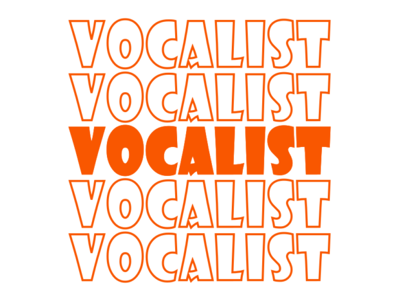Vocalist SVG Cut File: Graphics for Print Templates