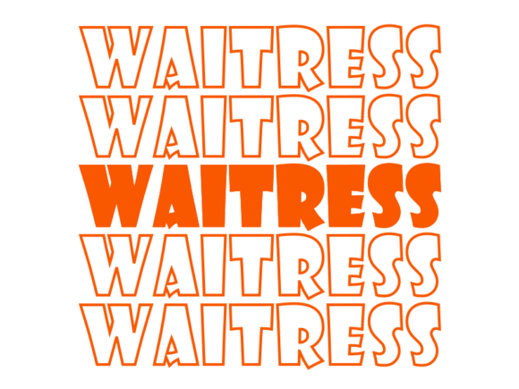 Waitress SVG Cut File: Graphics for Print Templates