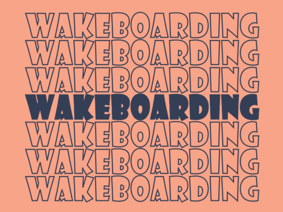 Wakeboarding SVG Cut File: Graphics for Print Templates