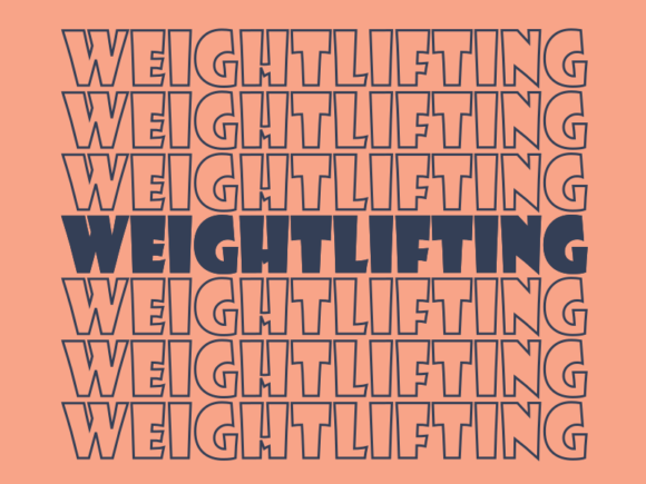 Weightlifting SVG Cut File: Graphics for Print Templates